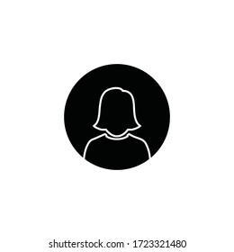 woman avatar icon vector sign symbol isolated