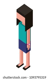 woman avatar isometric icon