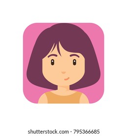 Woman avatar, people avatar icon