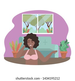 Woman avatar in underwear design