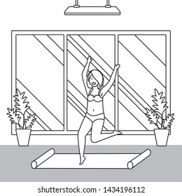 Woman avatar in underwear design