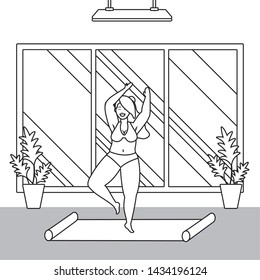 Woman avatar in underwear design