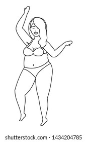Woman avatar in underwear design