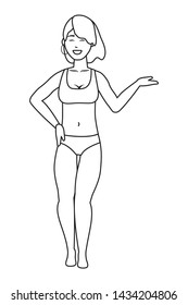 Woman avatar in underwear design