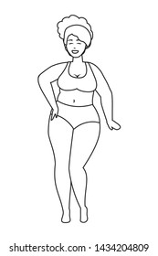 Woman avatar in underwear design
