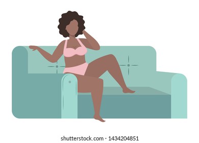 Woman avatar in underwear design