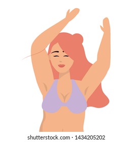 Woman avatar in underwear design