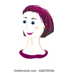 Woman. Avatar. Vector illustration.