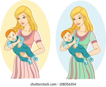 woman with baby