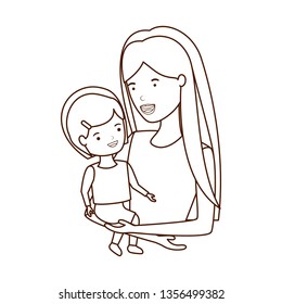 woman with baby avatar character