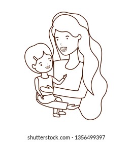 woman with baby avatar character