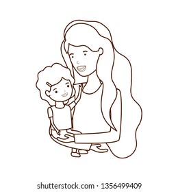 woman with baby avatar character