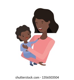 woman with baby avatar character