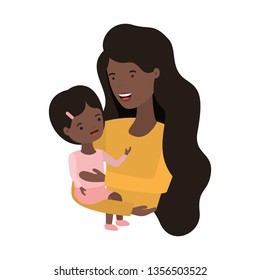 woman with baby avatar character