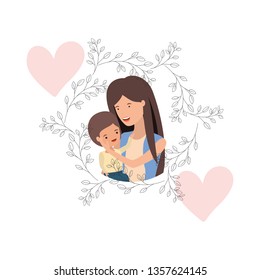 woman with baby avatar character