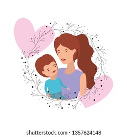 woman with baby avatar character
