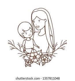 woman with baby avatar character