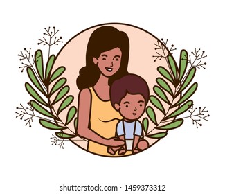 woman with baby avatar character