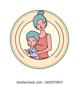 woman with baby avatar character