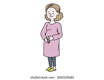 A woman with a baby in her stomach