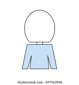 Woman back cartoon