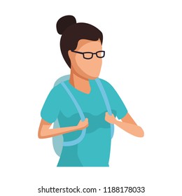 Woman with backpack avatar
