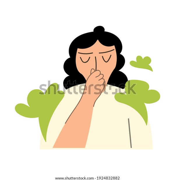 Woman Bad Stinky Air Vector Illustration Stock Vector (Royalty Free ...