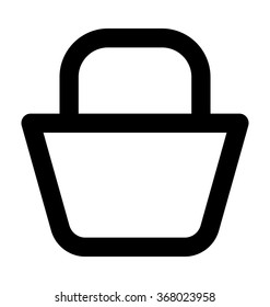 Woman Bag Bold Line Vector Icon