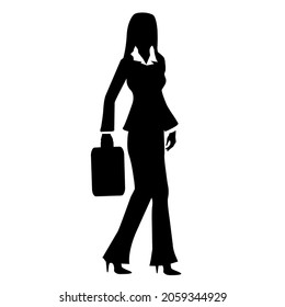 woman bag formal attire silhouette 