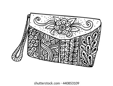 Woman bag hand drawn.