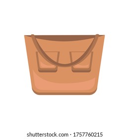 Woman bag icon fashion handbag isolated on white background. Women's summer accessory.
