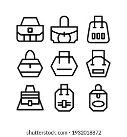 woman bag icon or logo isolated sign symbol vector illustration - Collection of high quality black style vector icons
