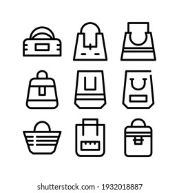 woman bag icon or logo isolated sign symbol vector illustration - Collection of high quality black style vector icons
