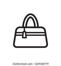 woman bag icon in trendy flat design 