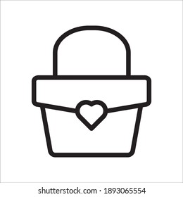 Woman Bag Icon Vector Design Template Illustration