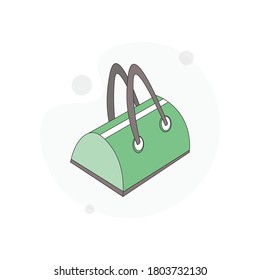 woman bag isolated vector flat illustration on white