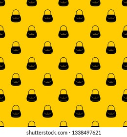 Woman bag pattern seamless vector repeat geometric yellow for any design