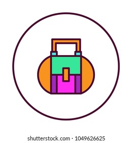 Woman bag vector icon. 