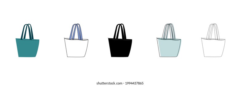 woman bag vector type icon