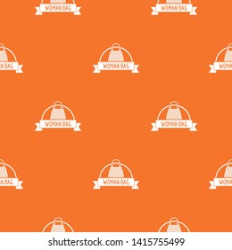 Woman bags pattern vector orange for any web design best