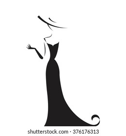 Evening Gown Silhouette Images Stock Photos Vectors Shutterstock