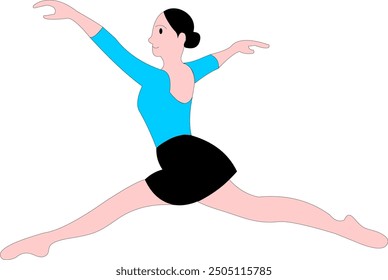 The woman ballet dancers show vector