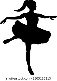 The woman ballet dancers silhouette shadow