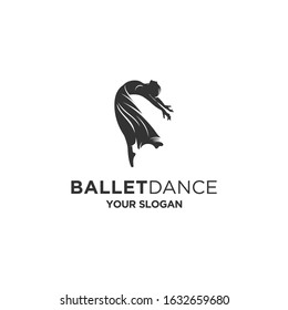 Woman Ballet Dancing Silhouette Logo