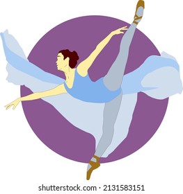 Woman Ballet Pose suitable for logo and graphic Vector Illustration