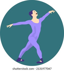 Woman Ballet Pose Vector Illustration 4 suitable for logo and sport graphic resources.