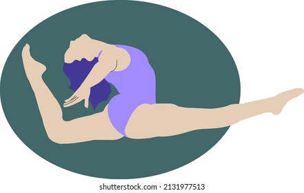 Woman Ballet Pose Vector Illustration 5 suitable for logo and sport graphic resources.
