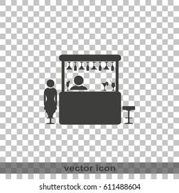 Woman in a bar icon