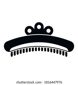 Woman barrette icon. Simple illustration of woman barrette vector icon for web design isolated on white background