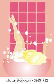 woman in the bath